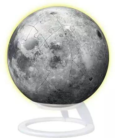 115860 - RAVENSBURGER 3D - PUZZLE-BALL - THE MOON - GLOW IN THE DARK
