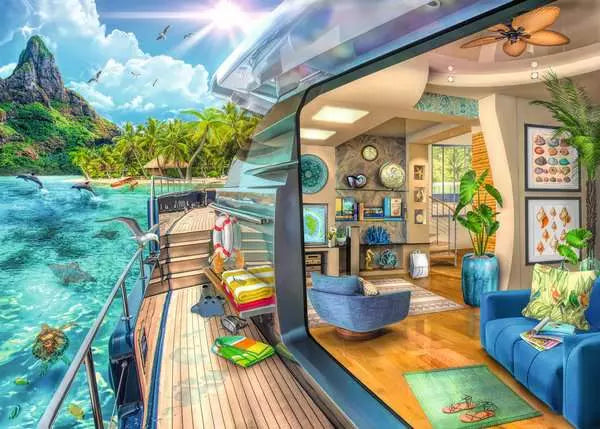 RAVENSBURGER 1000PC - TROPICAL ISLAND CHARTER