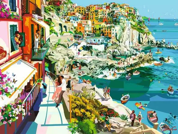120004301 - RAVENSBURGER 1500PC - ROMANCE IN CINQUE TERRE