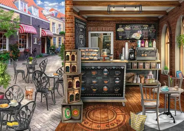 120005414 - RAVENSBURGER 1000PC - QUAINT CAFE
