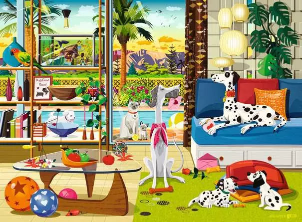 120011897 - RAVENSBURGER 500PC - PETS OF PALM SPRINGS