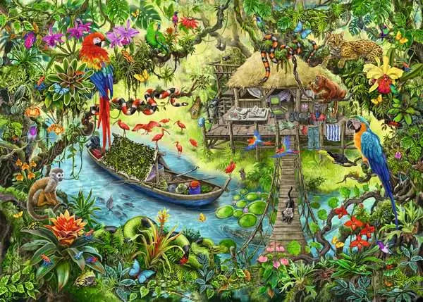 129348 - RAVENSBURGER 368PC - KIDS ESCAPE SERIES - JUNGLE JOURNEY