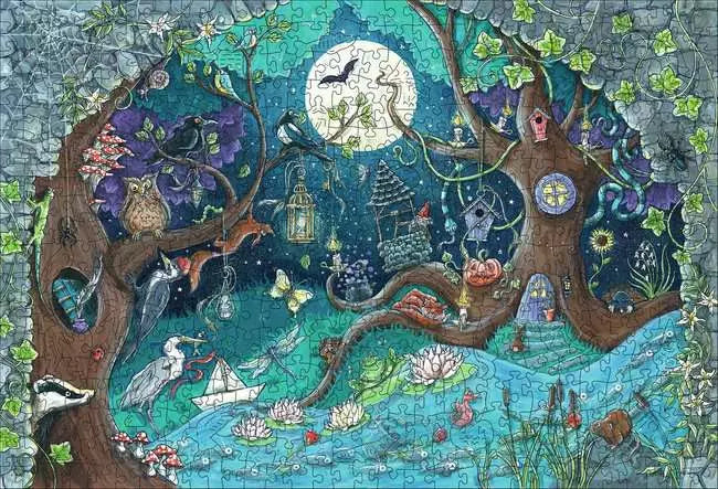 175161 - RAVENSBURGER 500PC - FANTASY FOREST - WOODEN