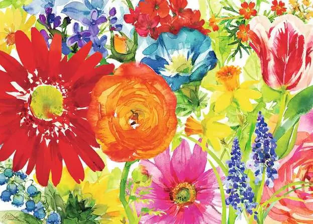 120006718 - RAVENSBURGER 1000PC - ABUNDANT BLOOMS