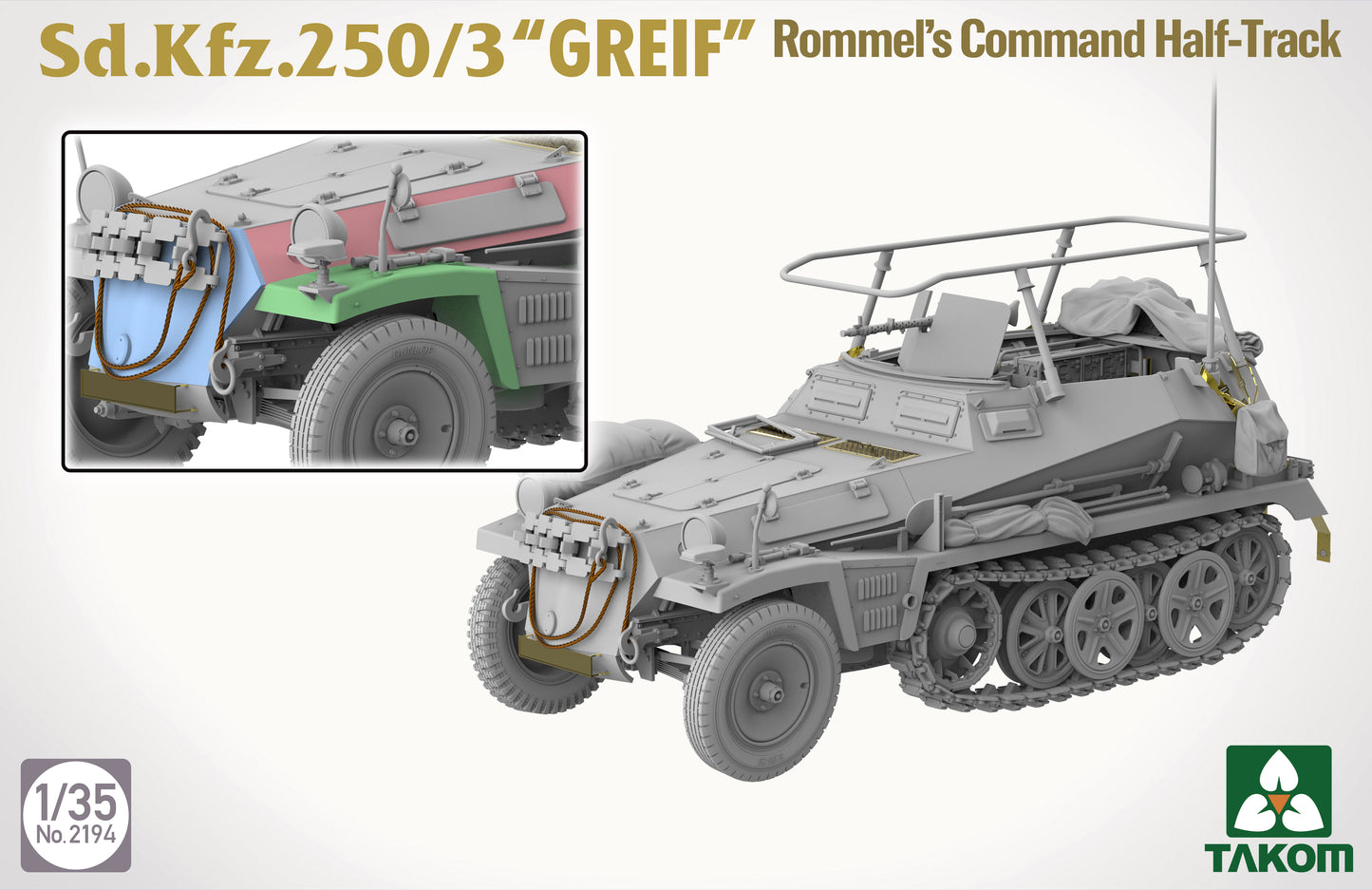 Takom 1/35 Sd.Kfz.250/3 "GREIF" Rommel's Command Half-Track