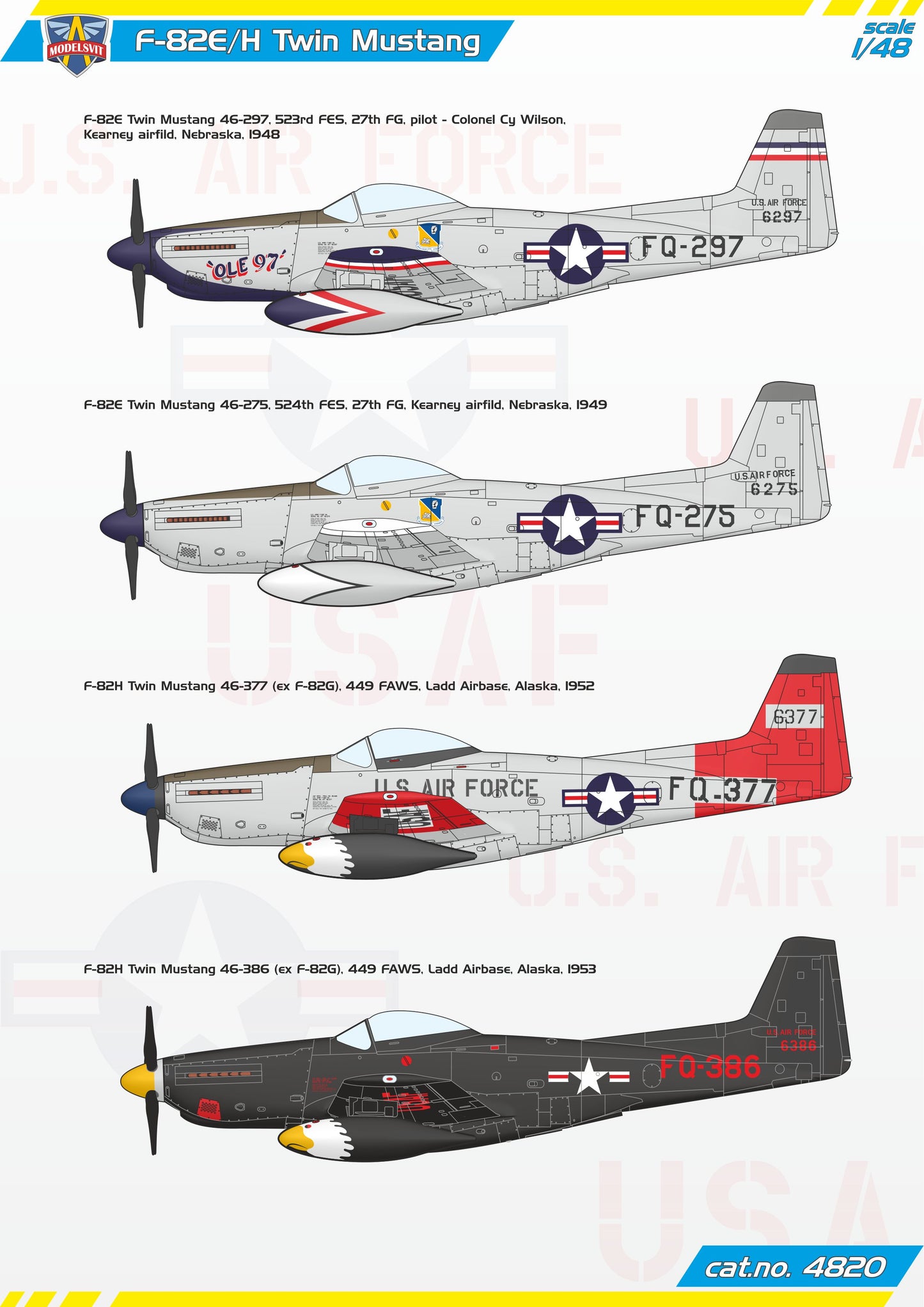 Modelsvit 1/48 F-82 E/H Twin Mustang