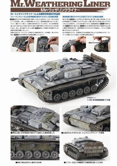 Mr Hobby Mr. Weathering PP201 Liner Rust Color Set