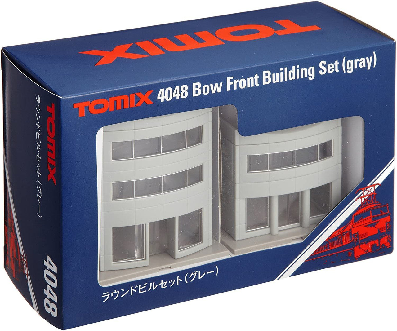 Tomix 4048 Bow Front Building Set (Gray) (N scale)