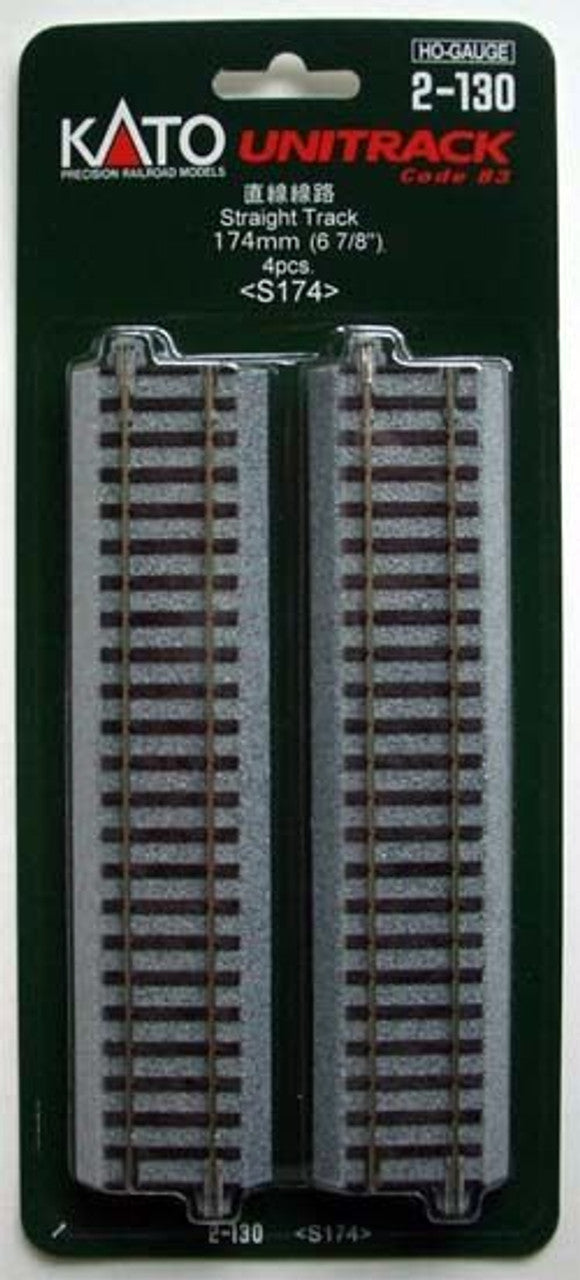 Kato 2-130 174mm (6 7/8') Straight Track S174 (4 pcs.) (HO scale)