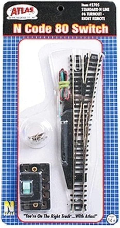 Atlas 2705 N Code 80 #6 Remote Right-Hand Turnout
