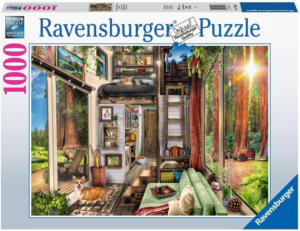 120006343 - RAVENSBURGER 1000PC - REDWOOD FOREST TINY HOUSE
