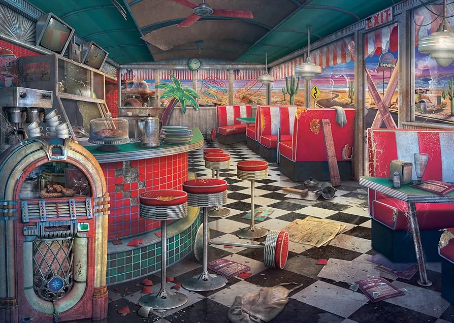 120006374 - RAVENSBURGER 1000PC - ABANDONED SERIES: DECAYING DINER