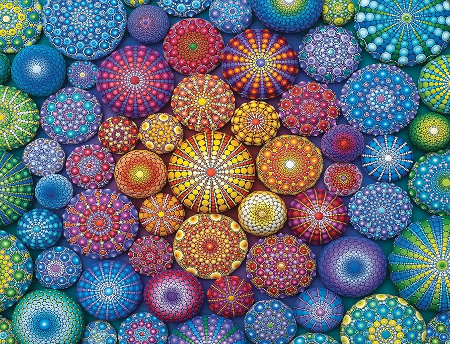 171347 - RAVENSBURGER 2000PC - RADIATING RAINBOW MANDALAS