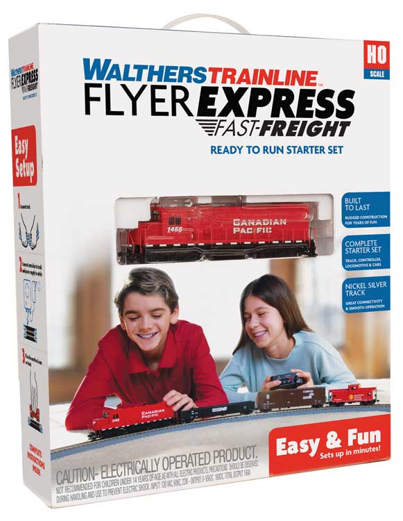Walthers Trainline Flyer Express Fast-Freight Train Set — Canadian Pacific – 931-1211