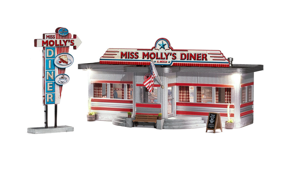 Woodland Scenics Miss Molly's Diner - HO Scale
