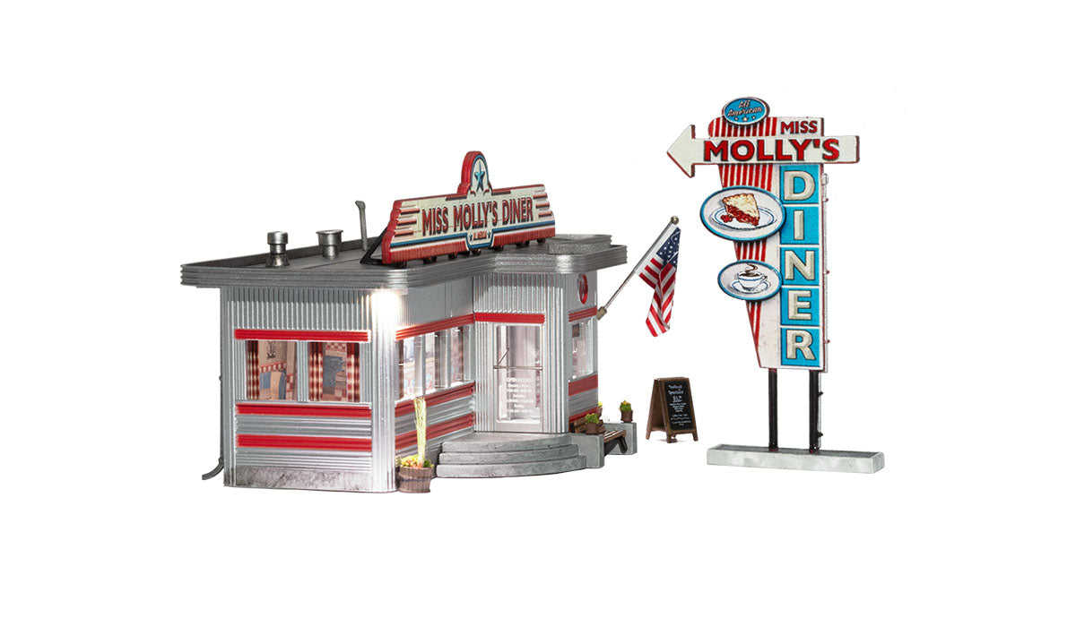 Woodland Scenics Miss Molly's Diner - HO Scale