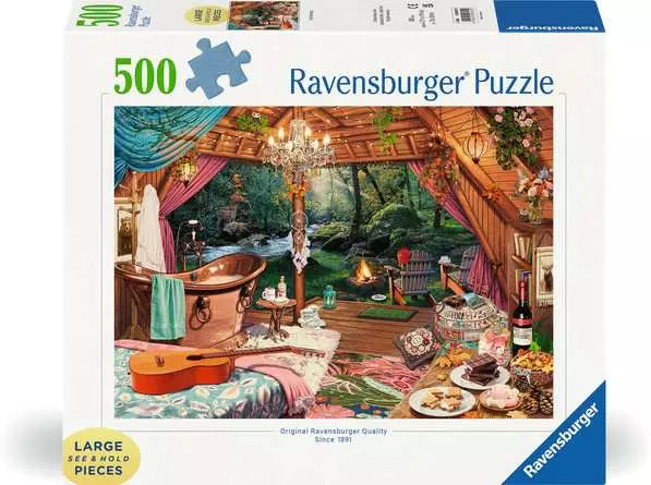 120008255 - RAVENSBURGER 500PC - COZY GLAMPING