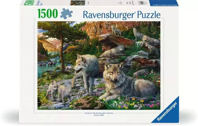 120007197 - RAVENSBURGER 1500PC - WOLVES IN SPRING