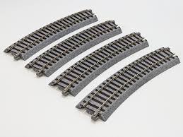 Kato 2-260 430mm (16 7/8') Radius 22.5 Curve Track R430-22.5 (4 pcs.) (HO scale)