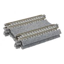 Kato N 2-7/16" Double Track Straight, Concrete Ties (2)