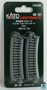 Kato N 315mm 12-3/8" Radius Curve 15° (4)
