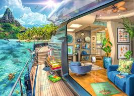 04134 - Ravensburger Tropical Island Charter - 1000pcs