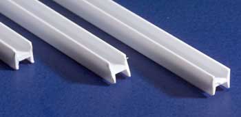 Styrene H-Column .125 (3) By EVERGREEN SCALE MODELS