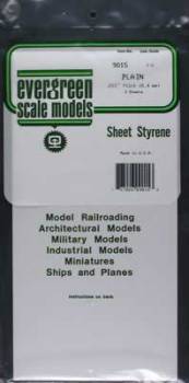 Styrene Plain Sheet .015 6x12 (3) By EVERGREEN SCALE MODELS
