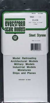 Styrene Plain Sheet .060 6x12 (1) By EVERGREEN SCALE MODELS