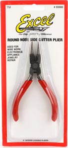 Excel Pliers Round Nose with Side Cutter
