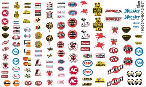 Gofer Racing 11006 1/24-1/25 Manufacturer Sponsor Logos #1