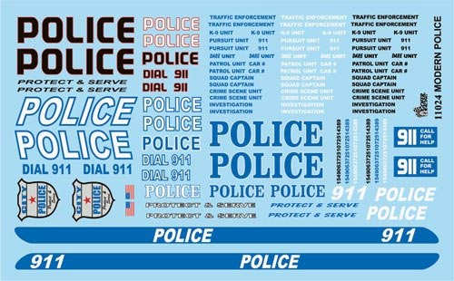 Gofer Racing 11024 1/24-1/25 Modern Police Graphics