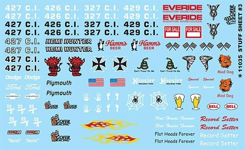 Gofer Racing 11035 1/24-1/25 Stuff Sheet #3 - Hemi/Everide/Hoosier/etc