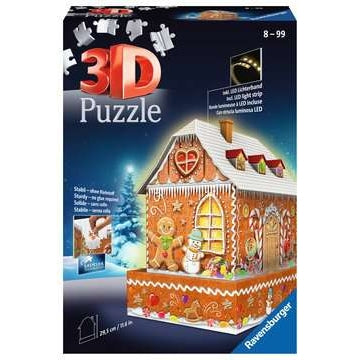3D Gingerbread House Night Edition 257pc