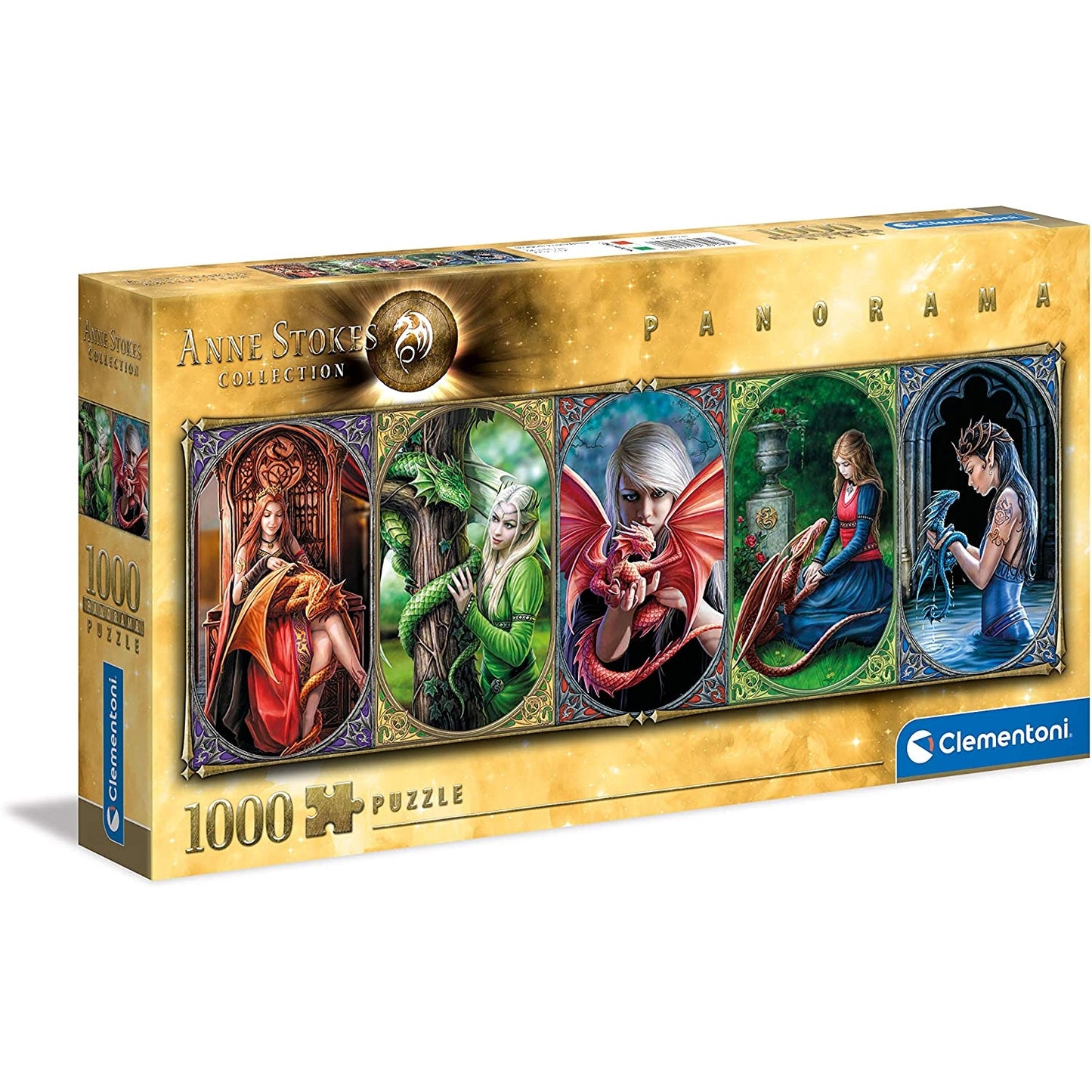 CLEMENTONI 1000PC - PANORAMA - ANNE STOKES - DRAGON FRIENDSHIP
