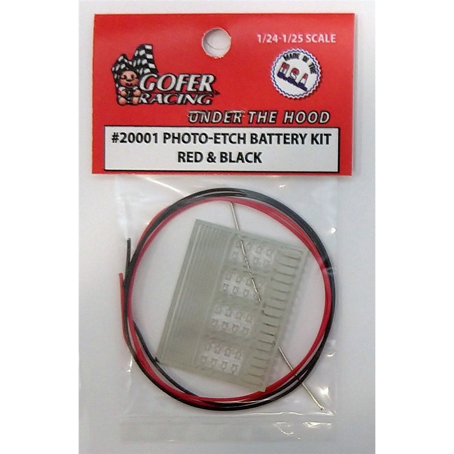 20001 Gofer Racing Photo-etch battery kit red & black