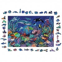 175154 - RAVENSBURGER 500PC - UNDER THE SEA - WOODEN PIECES