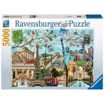 171187 - RAVENSBURGER 5000PC - BIG CITIES COLLAGE