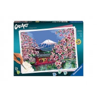 201778 - RAVENSBURGER - CREART - PAINT BY NUMBERS - JAPANESE CHERRY BLOSSOMS 12X16