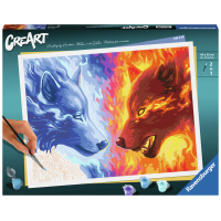 235490 - RAVENSBURGER - CREART - PAINT BY NUMBERS - FIRE & ICE 12X16