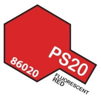 PS-20 Spray Polycarbonate Fluorescent Red 3oz