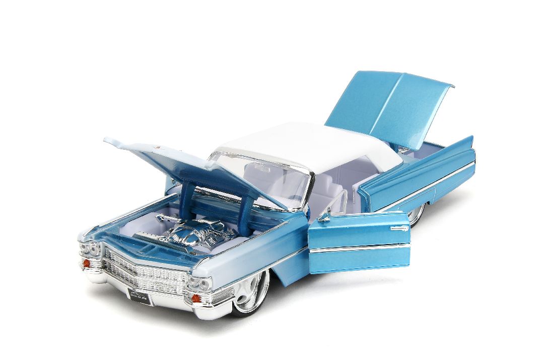 Jada 1/24 "Pink Slips" 1963 Cadillac - Candy Blue Gradient