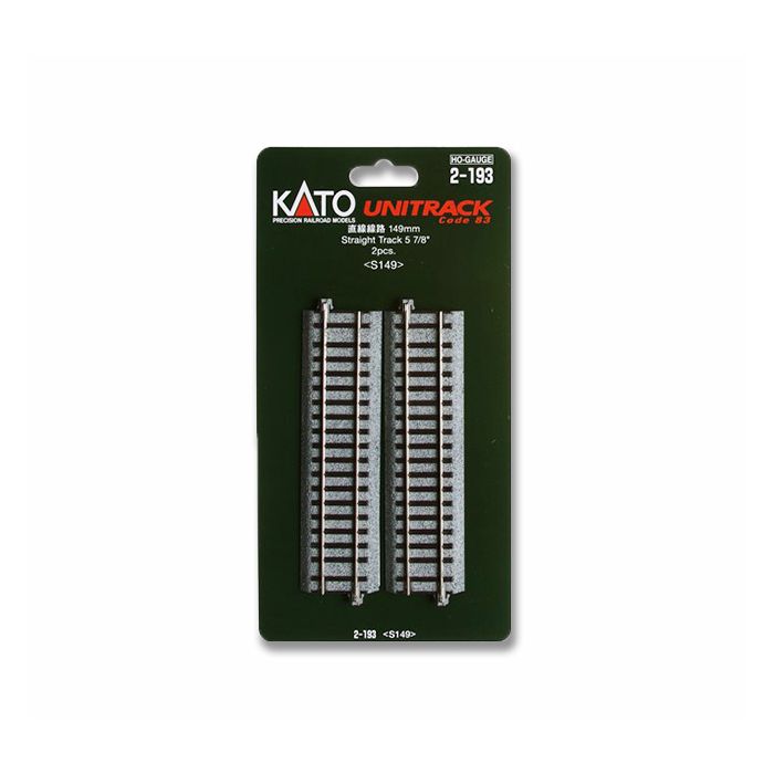 Kato 2-193 149mm (5 7/8') Straight Track S149 (2 pcs.) (HO scale)