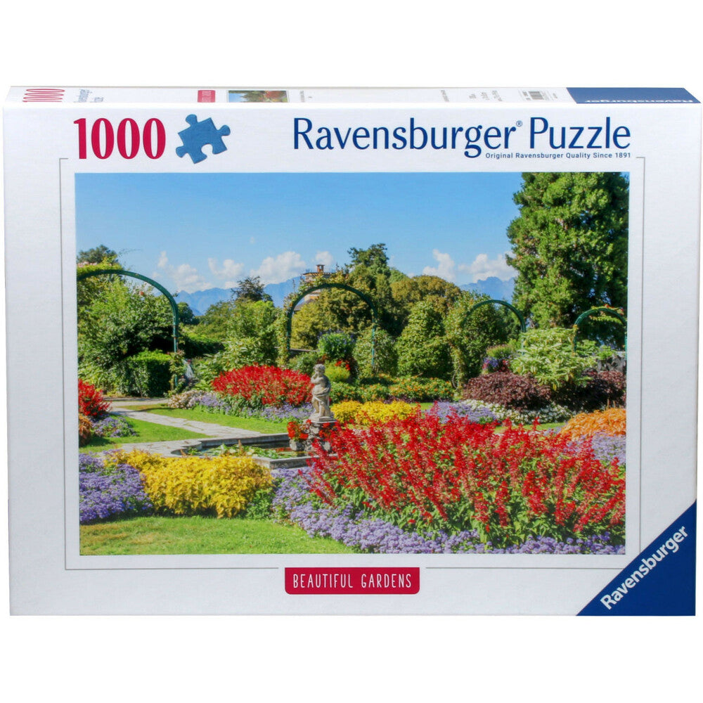 120008521 - RAVENSBURGER 1000PC - BEAUTIFUL GARDENS: PARK OF VILLA PALLAVICINO STRESA, ITALY