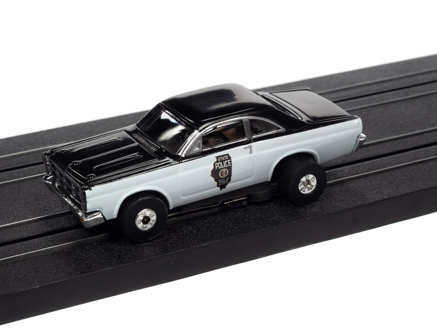 Auto World ThunderJet 1967 Ford Fairlane Police Car white
