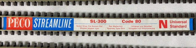 Peco SL-300 N Code 80 Nickel Silver Flex Track (Wood Ties) - 36"