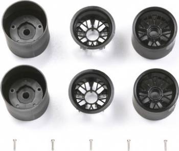 Tamiya Mesh Wheel Set FR/R Blk(2):F103