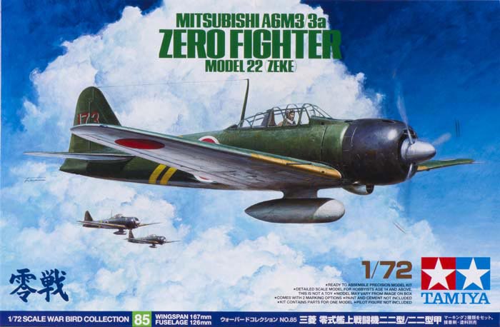 Tamiya 60785 1/72 Mitsubishi A6M3 Zero