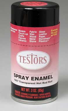 Testors 1607 Spray 3oz Hot Rod Red