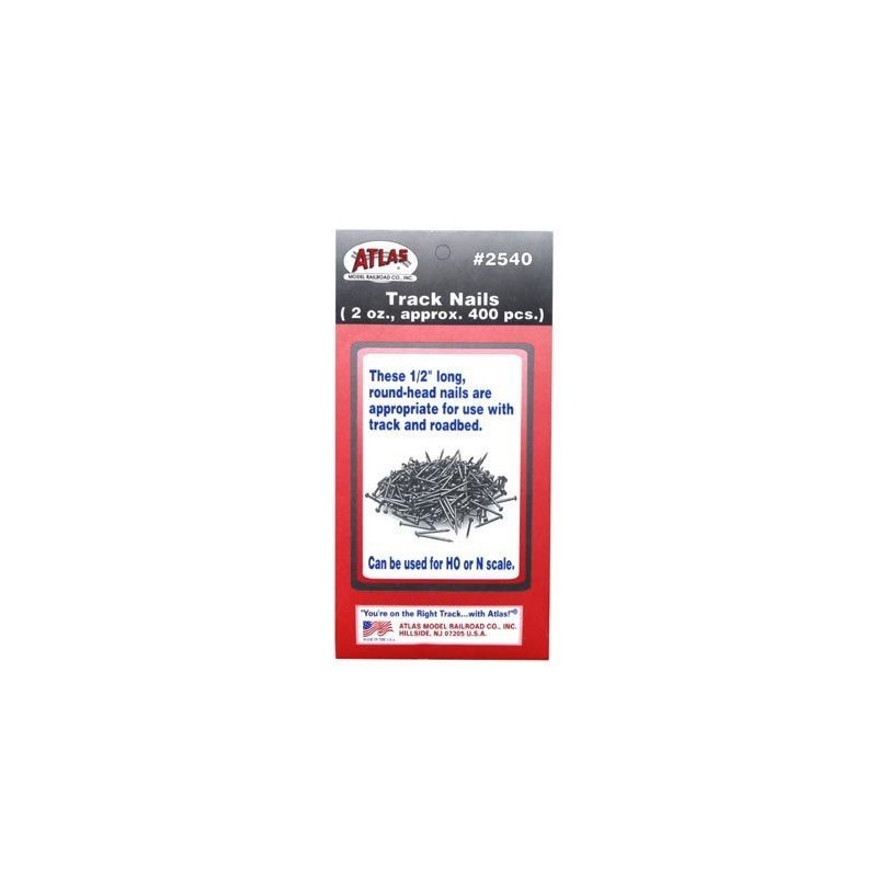 Atlas N/HO Scale 1/2" Track Nails (400 approx.) 2oz